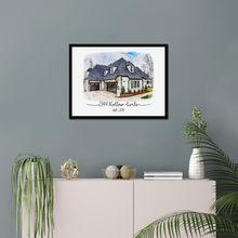 Load image into Gallery viewer, Personalized Watercolor Home Framed Print
