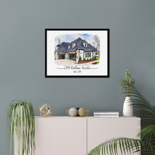 Load image into Gallery viewer, Personalized Watercolor Home Framed Print